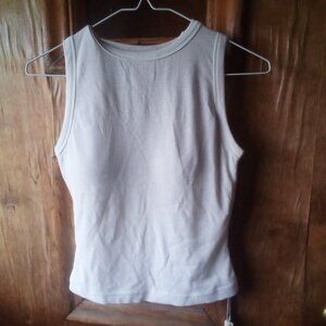 White ribbed tank